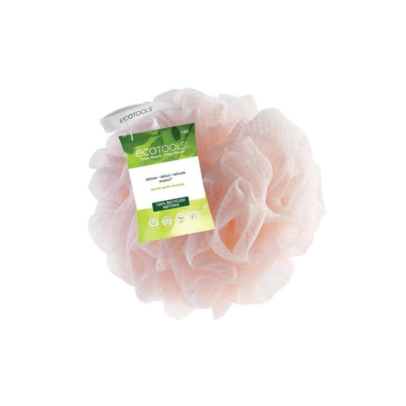 Natural Bath Sponge Recycled Mesh Gentle Exfoliation ecoTOOLS Cream 1 Piece