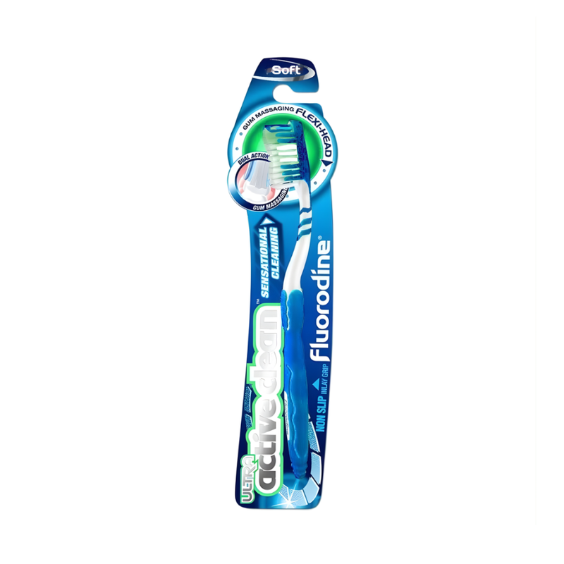 Fluorodine Ultra Active Toothbrush Soft Bristles for Sensitive Gums
