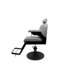 Salon System Ladies Hair Cutting Chair Dark Grey