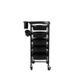 Salon System Black Salon Trolley with Side Stand - Model A192
