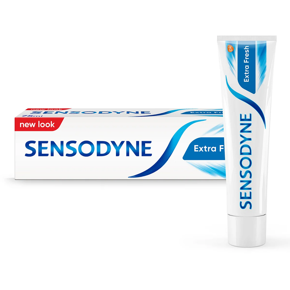Sensodyne Extra Fresh Toothpaste for Sensitive Teeth Fresh Breath 50ml