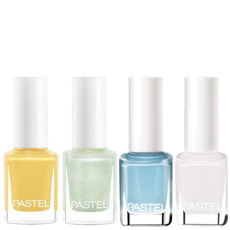 Pastel Summer Time Nail Polish Set - Vegan, Paraben-Free - 4 x 13ml