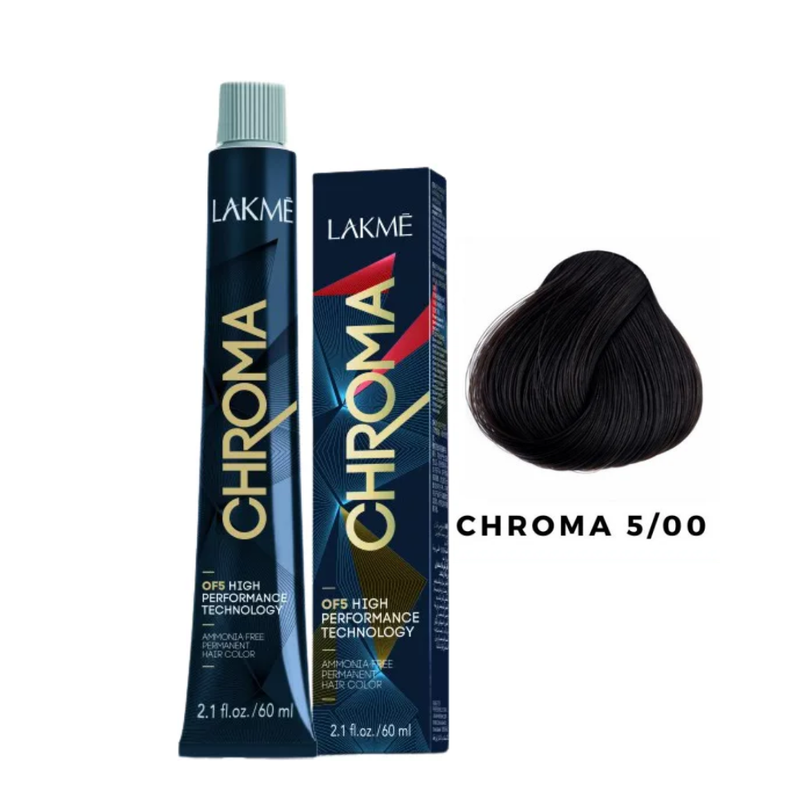 Lakme Ammonia-Free Permanent Hair Color, Light Brown 5/00, 60ml