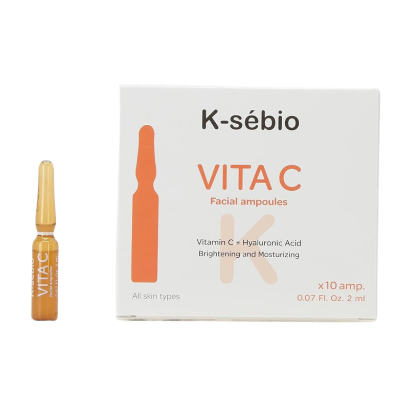 K-sebio Vitamin C Facial Ampoules 10 x 2ml Brightening and Hydrating
