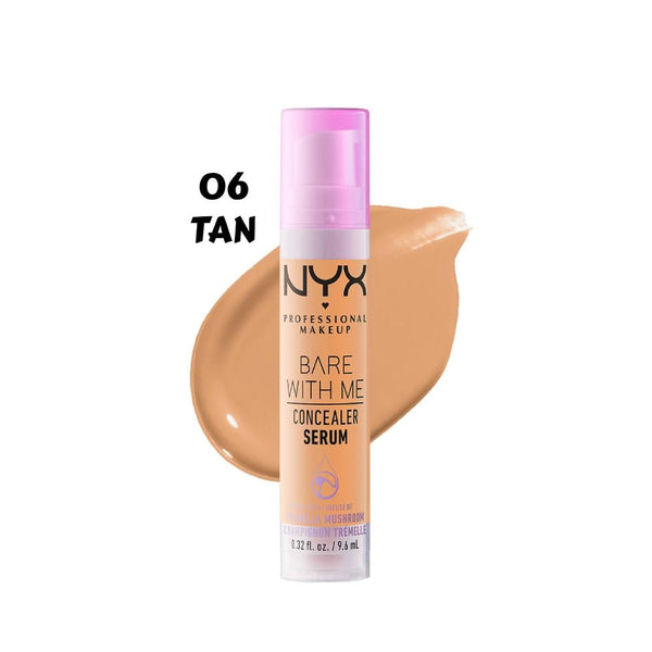 NYX Bare With Me Serum Concealer, Medium Coverage, 06 Tan, 24-Hour Hydration