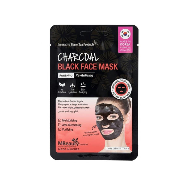 Face Sheet Mask Charcoal Purifying Pore Cleansing MBeauty Cosmetics 25g
