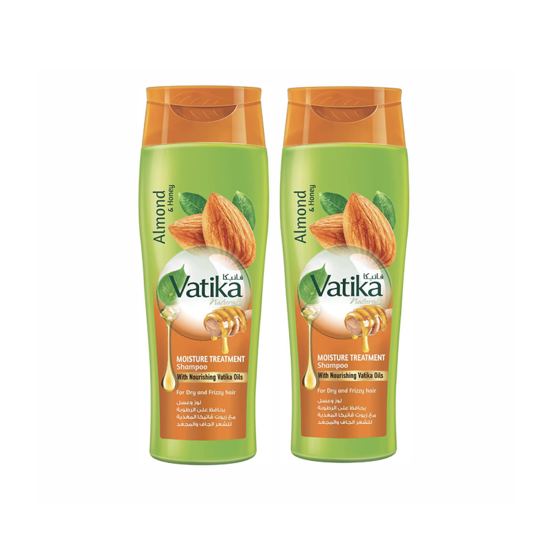 Vatika Almond and Honey Moisturizing Shampoo, Dry and Frizzy Hair, 350ml (2 Pack)