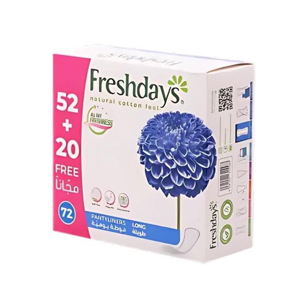 Freshdays Long Daily Panty Liners Absorbent 72 Count