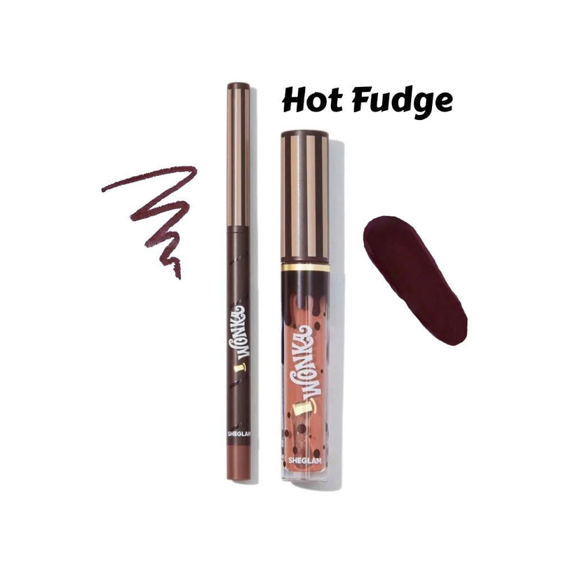 Sheglam Willy Wonka Cocoa Kiss Lipstick and Lip Liner Set