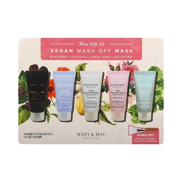 Mary & May Botanical Face Mask Set, Vegan, 5 Pieces, 30g Each