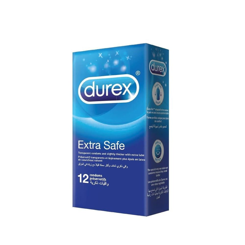 Durex Extra Safe Condoms Thicker Latex Extra Lubricant 12 Pack