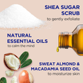 Sugar Body Scrub Exfoliating Shea Butter Almond Oil Dr Teal's 538g