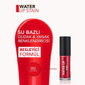 Flormar Water Lip Stain Tint 002 Lovecraft, Hydrating Cheek and Lip Tint