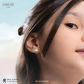 Navarro Children's Gold Tone Butterfly Medical Earrings