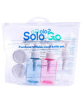 Travel Toiletry Kit with Bottles Empty Travel Containers Solo Go 6 Piece Set