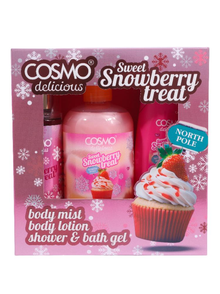 Cosmo Sweet SnowBerry Body Care Set - Fragrance Mist, Body Lotion, Shower Gel