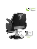 Salon System Men's Barber Chair Land Cruiser Black Striped - Model 2025