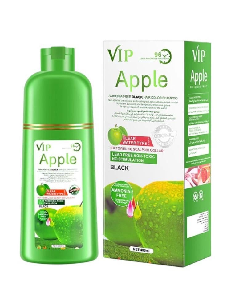 0 Black Hair Color Shampoo Ammonia-Free Apple Extract, 400ml