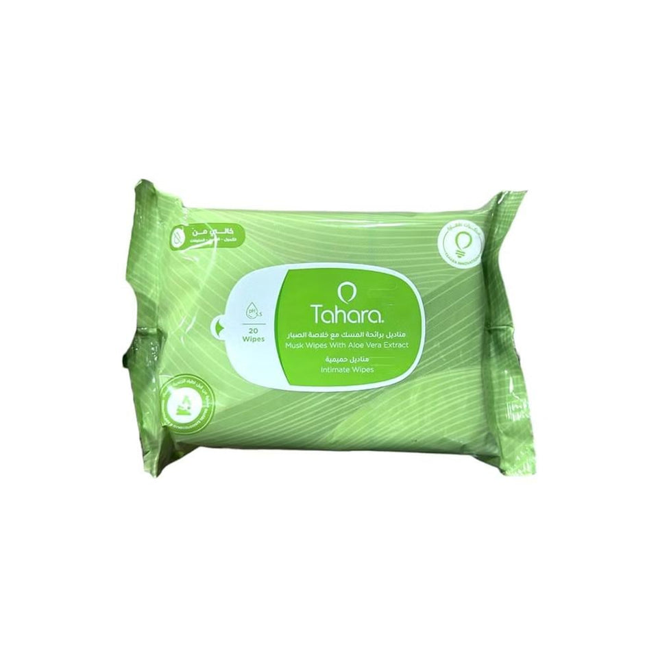 Tahara Intimate Wipes with Aloe Vera & Musk Fragrance 20 Wipes