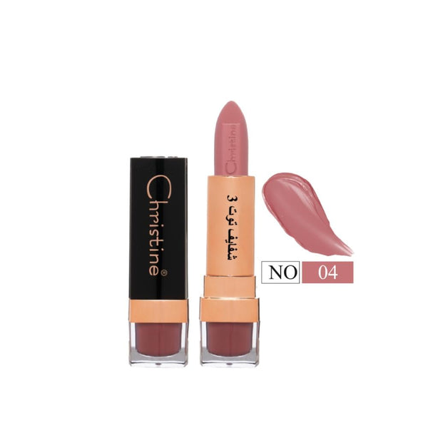 Christine Matte Lipstick Berry 3 No. 04 Long-Lasting with Vitamin E