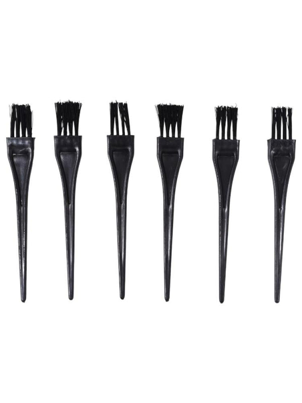 Salon System Hair Dye Brush Set - 6 Pieces for Even Distribution