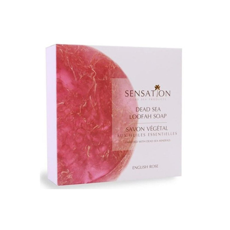Sensation Dead Sea Soap with Natural Loofah and English Rose 240g