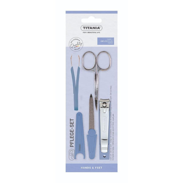 Manicure Pedicure Set Stainless Steel Travel Kit Titania 4-Piece