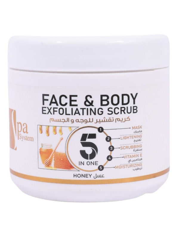 Spa System Honey Face & Body Scrub Cream - 500ml