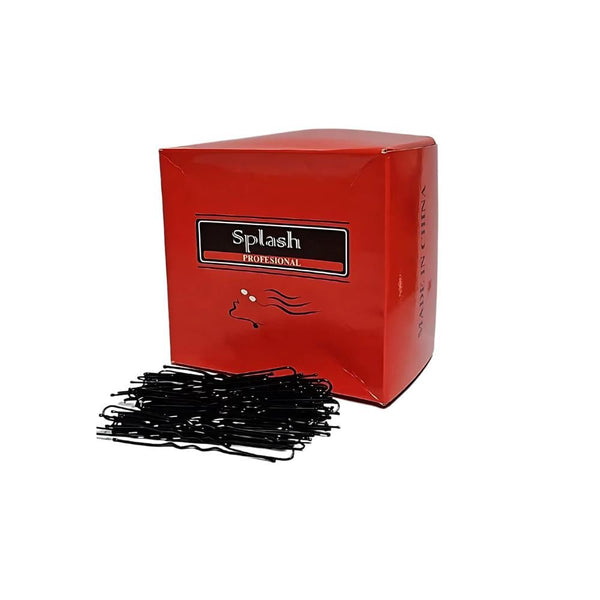 Hair Pins for Buns Large Open Pinch Set Black Splash 500 Pieces