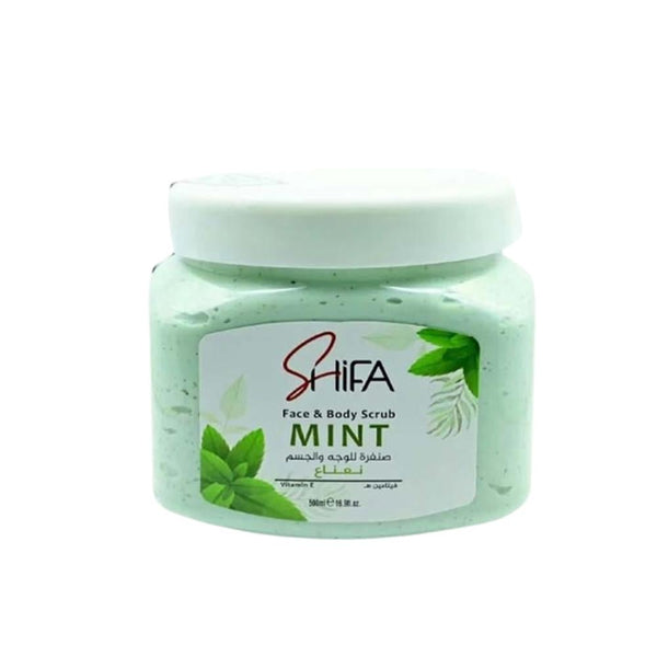 Shifa Mint Scrub Exfoliating Face and Body Scrub 500ml