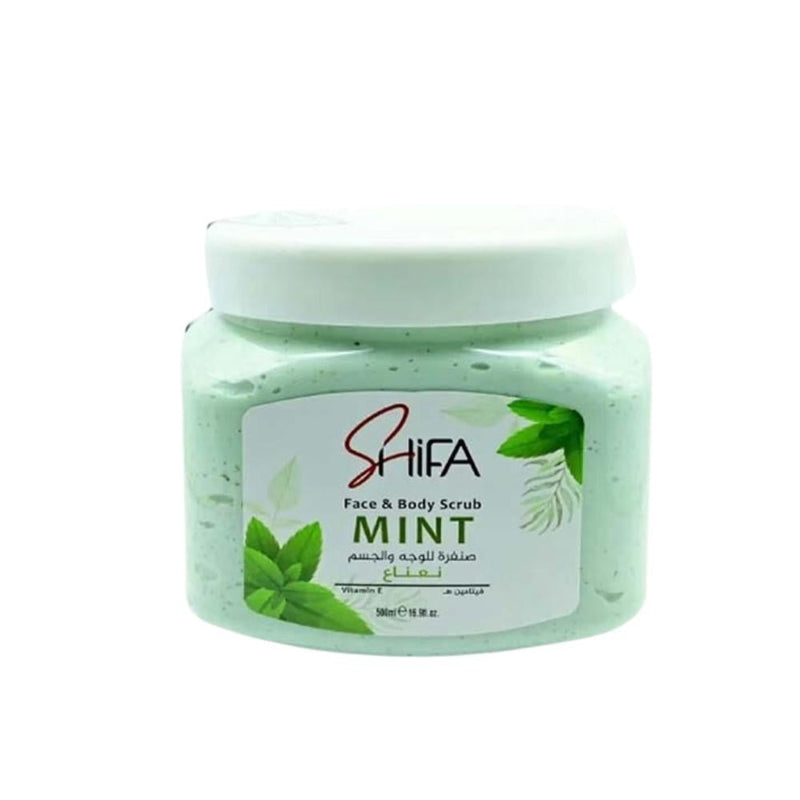 Shifa Mint Scrub Exfoliating Face and Body Scrub 500ml