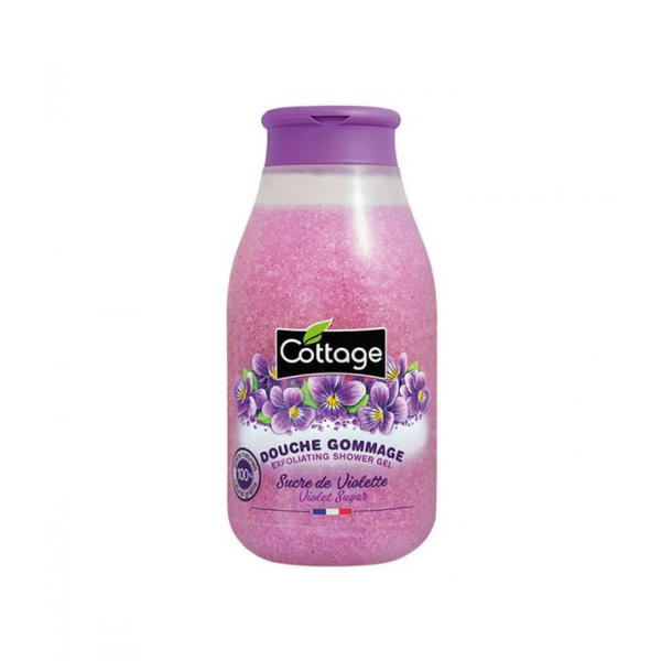 Body Scrub and Shower Gel Violet Exfoliating Smooth Skin Cottage 270ml