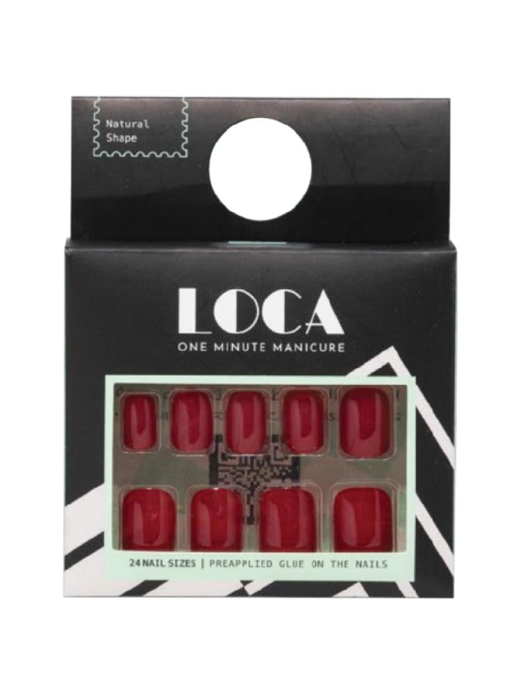 Loca Self-Adhesive Artificial Nails - Natural Red #8