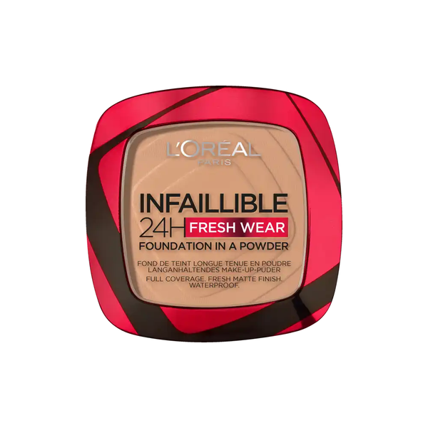 L'Oreal Paris Infallible 24H Powder Foundation, 120 Vanilla, Full Coverage