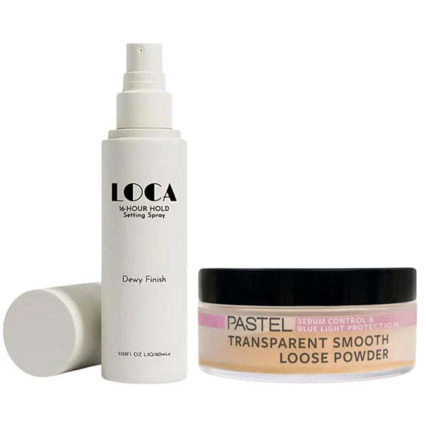 Luca Setting Spray + Loose Powder Set - 16-Hour Makeup - 2 Pieces
