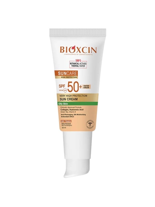 Tinted Sunscreen Cream SPF 50+ Natural Finish Oily Skin Bioxcin 50ml