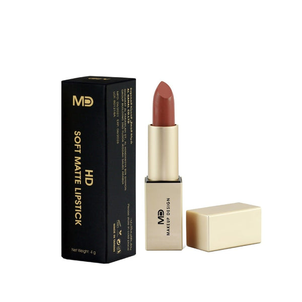 MD Creamy Soft Matte Lipstick L008 - 4g, Long-Lasting Pigmented