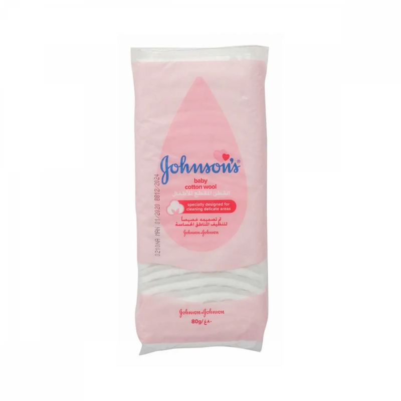 Johnson's Baby Natural Fiber Cotton Pads, 80g