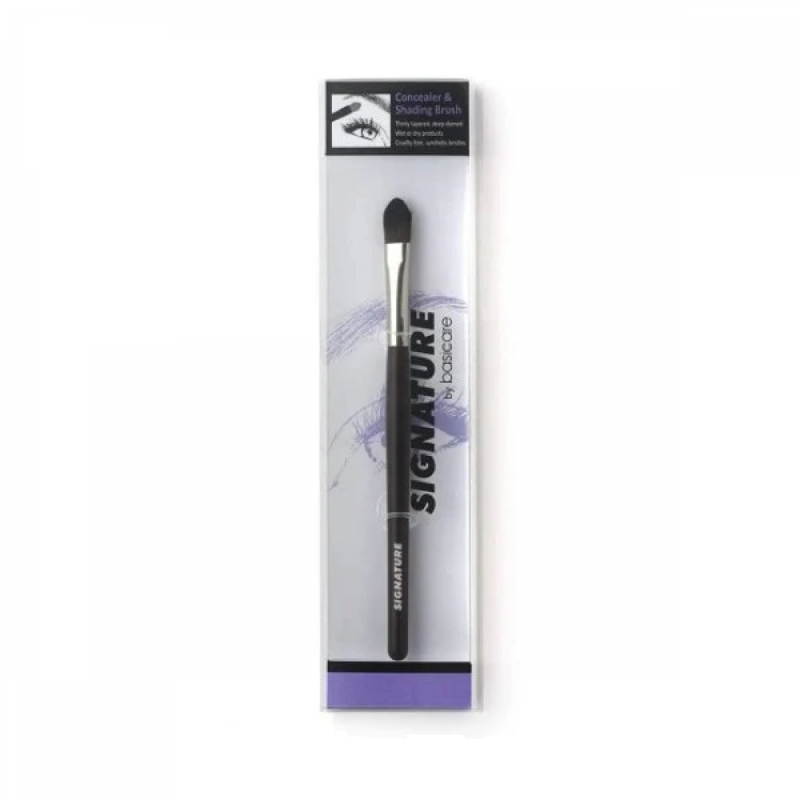 Basicare Flat Angled Blush Brush - Synthetic Bristles, Contour Makeup Tool