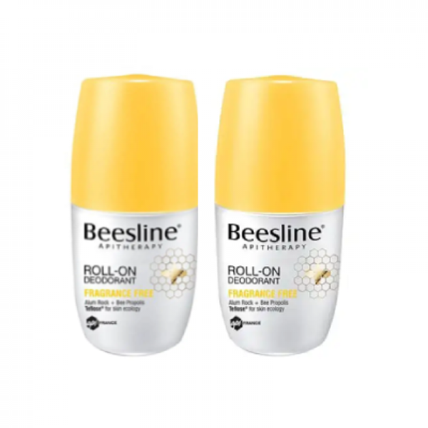 Beesline Natural Roll-On Deodorant, Fragrance-Free, Alcohol-Free, 100ml