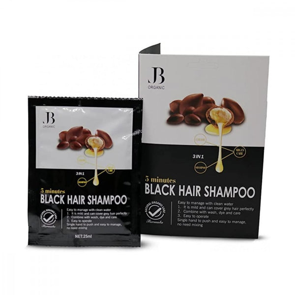 GB Organic 3-in-1 Hair Dye Shampoo with Argan Oil Black 25ml