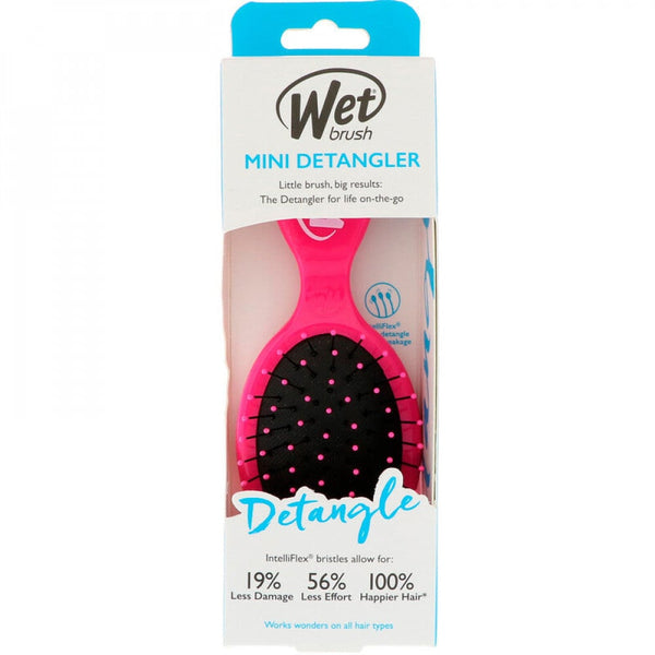 Wet Brush Mini Detangling Hair Brush, Pink, Compact Travel Size