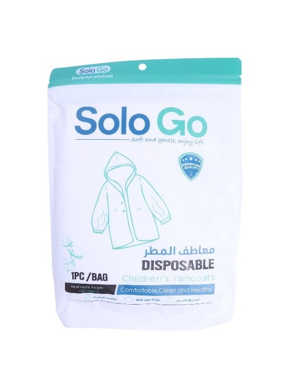 Disposable Raincoats with Sleeves Children's Rain Protection Solo Go 100x140cm