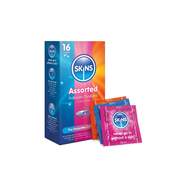 Skins Assorted Condoms Premium Variety Pack 16 Condoms