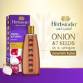 Herbs India Onion & 7 Herbal Seeds Oil for Stronger Longer Hair, 280 ml