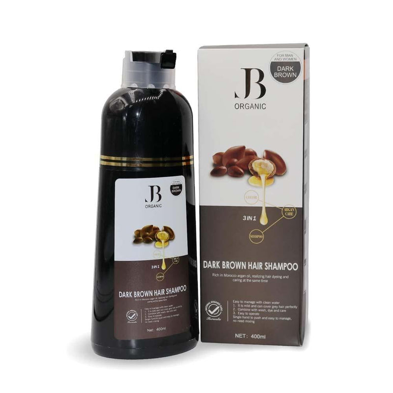 Argan Speedy Hair Color Shampoo Dark Brown JB Organic 400ml