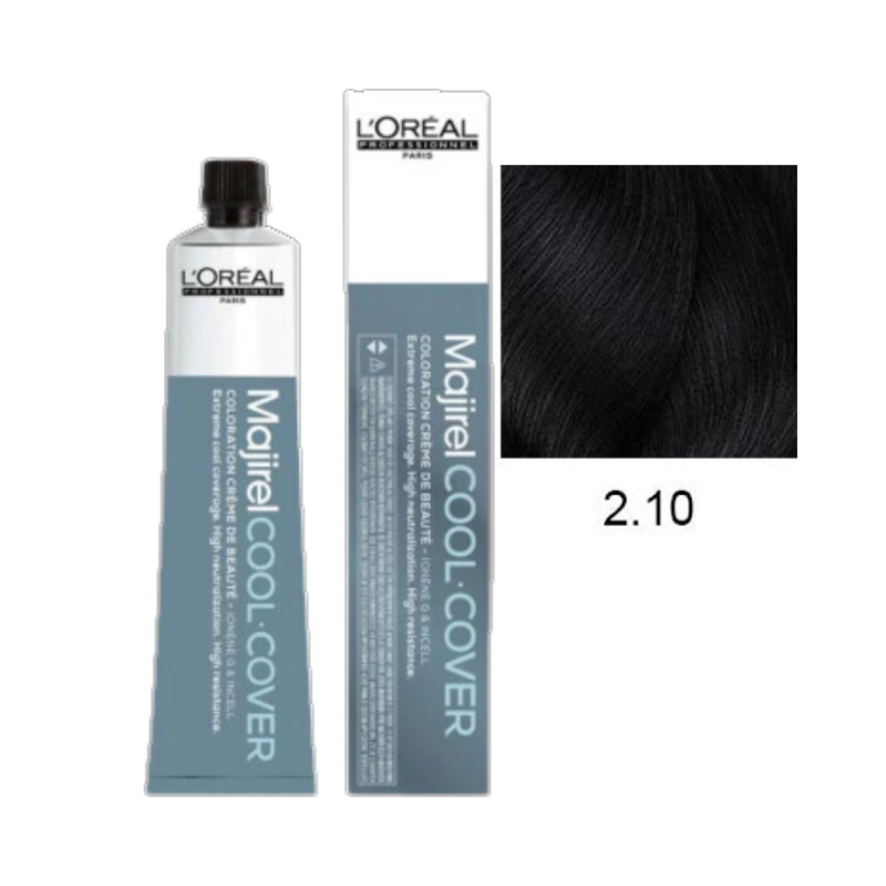 L'Oreal Paris Permanent Hair Dye, Black Brown 2.10, Ammonia-Free, 50ml