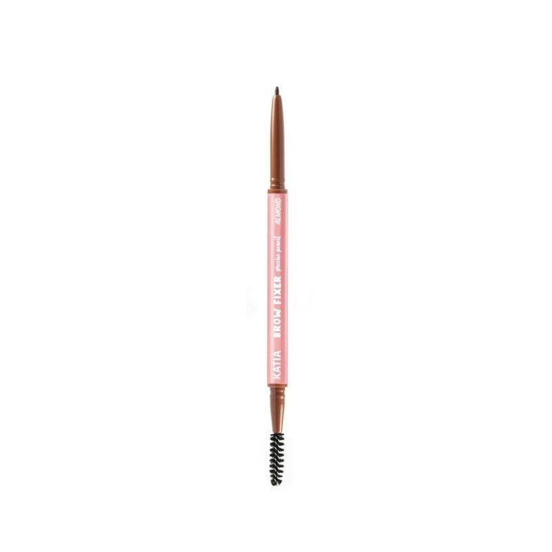 Katia Waterproof Eyebrow Pencil, Almond, Dual-Ended with Grooming Brush