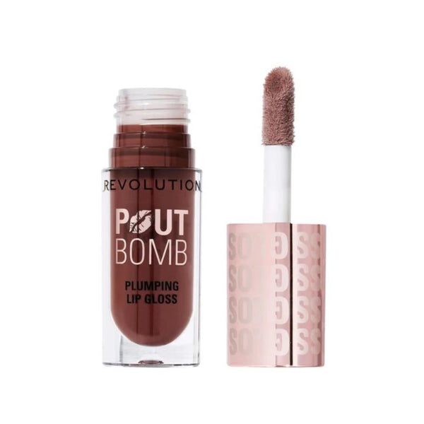 Revolution Boot Bomb Plumping Lip Gloss Espresso Cool Nude with Vitamin E