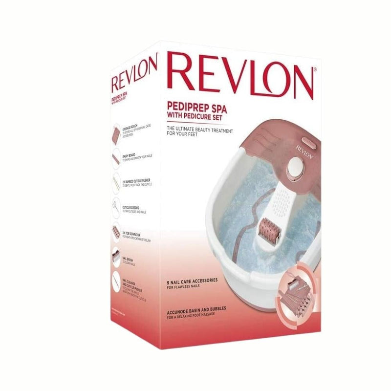 Revlon Pediprep Foot Spa Device RVFB7021 with Nail Care Accessories